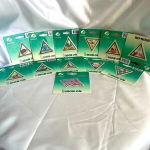 Girl Scout Try It's Iron On Patches Lot Of 12 Sealed Packages No Duplicates